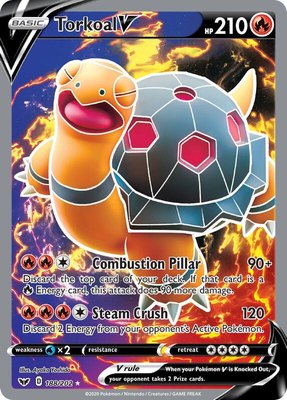 Torkoal V (Full Art), Sword & Shield Base Set