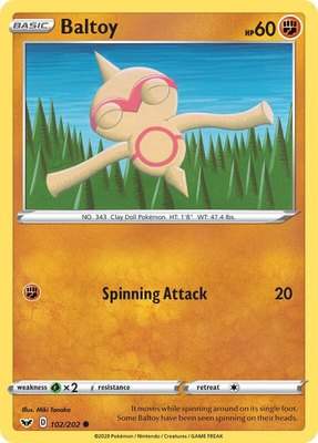 Baltoy (102), Sword & Shield Base Set