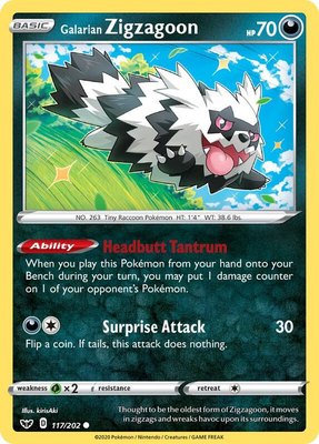 Galarian Zigzagoon, Sword & Shield Base Set
