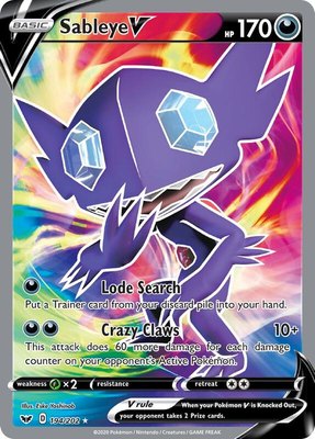 Sableye V (Full Art), Sword & Shield Base Set