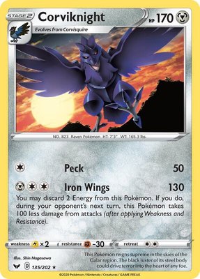 Corviknight, Sword & Shield Base Set