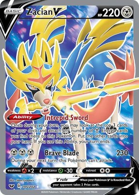 Zacian V (Full Art), Sword & Shield Base Set