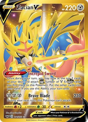 Zacian V (Secret), Sword & Shield Base Set