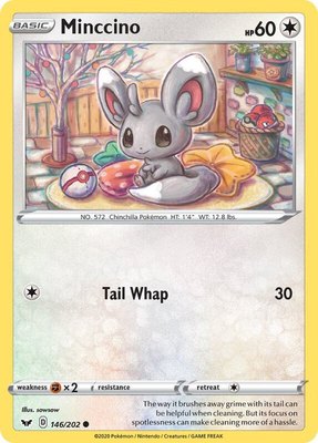 Minccino (146), Sword & Shield Base Set