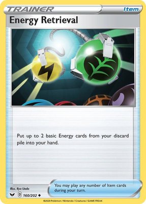 Energy Retrieval, Sword & Shield Base Set