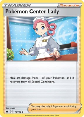 Pokemon Center Lady, Sword & Shield Base Set