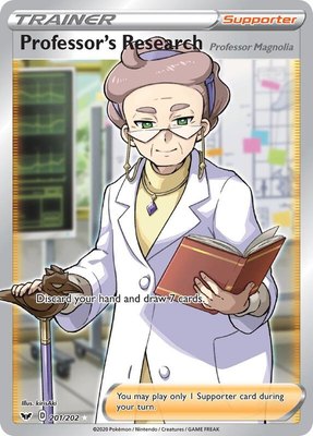Professor's Research [Professor Magnolia] (Full Art), Sword & Shield Base Set
