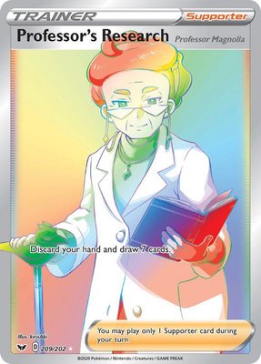 Professor's Research [Professor Magnolia] (Secret), Sword & Shield Base Set