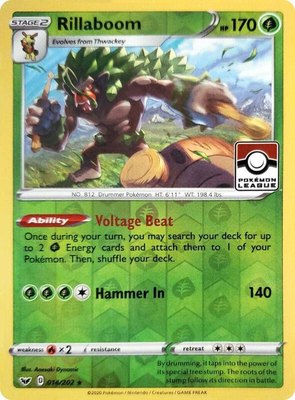 Rillaboom (Pokemon League), League & Championship Cards