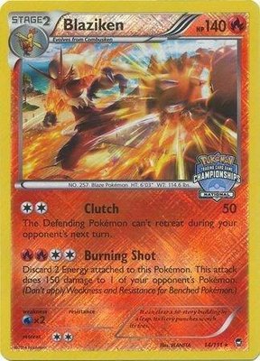 Blaziken (National Championships), League & Championship Cards