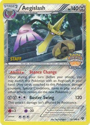 Aegislash (Regional Championships) [Staff], League & Championship Cards