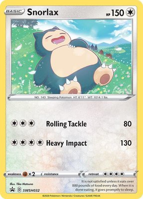 Snorlax, Sword & Shield Promo Cards