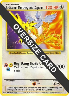 Articuno, Moltres, and Zapdos (Warner Bros. Promo) from Jumbo Cards