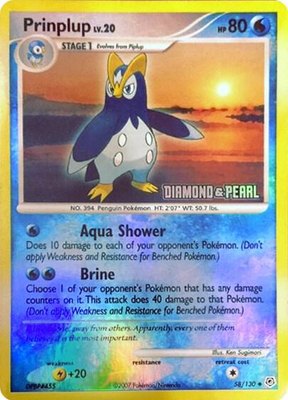 Prinplup [Diamond & Pearl], Burger King Promos
