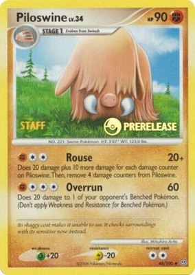 Piloswine (Prerelease) [Staff], Nintendo Promos
