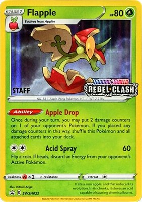 Flapple (Prerelease) [Staff], Sword & Shield Promo Cards
