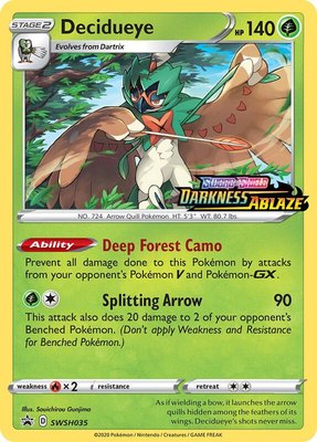 Decidueye (Prerelease), Sword & Shield Promo Cards