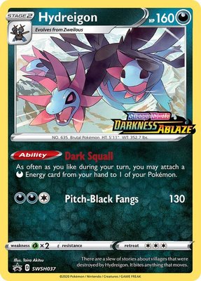 Hydreigon (Prerelease), Sword & Shield Promo Cards