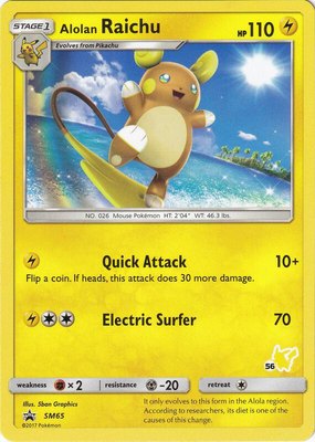 Alolan Raichu (#56 Pikachu Stamped), Battle Academy