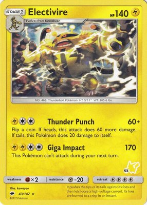 Electivire (#53 Pikachu Stamped), Battle Academy