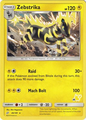 Zebstrika (#23 Pikachu Stamped), Battle Academy