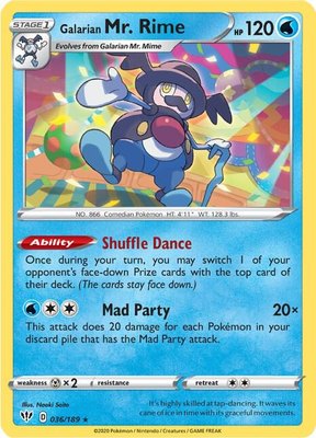 Galarian Mr. Rime, Darkness Ablaze