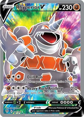 Rhyperior V (Full Art), Darkness Ablaze