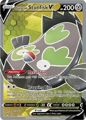 Galarian Stunfisk V (Full Art), Darkness Ablaze