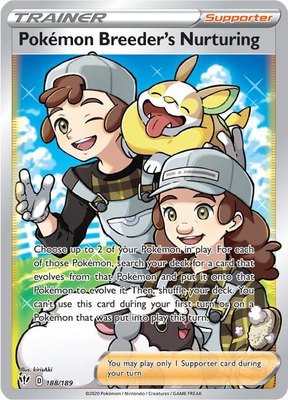 Pokemon Breeder's Nurturing (Full Art), Darkness Ablaze