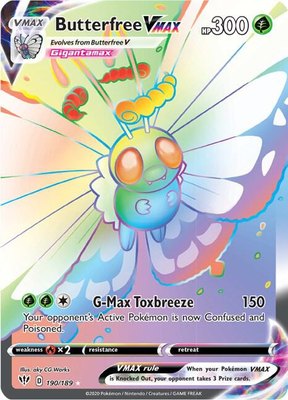 Butterfree VMAX (Secret), Darkness Ablaze