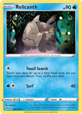 Relicanth, Darkness Ablaze