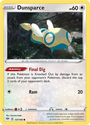 Dunsparce, Darkness Ablaze