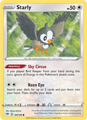 Starly, Darkness Ablaze