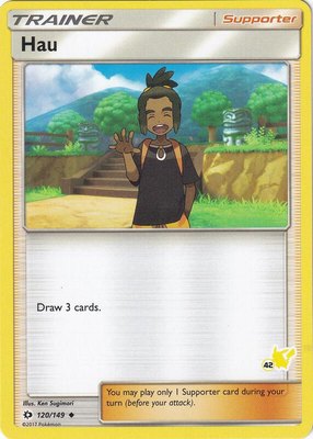 Hau (#42 Pikachu Stamped), Battle Academy