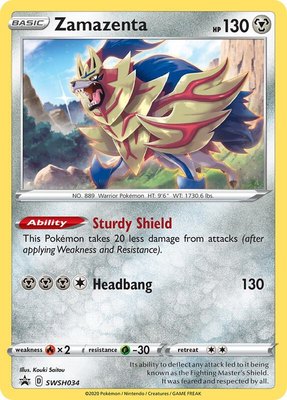Zamazenta, Sword & Shield Promo Cards