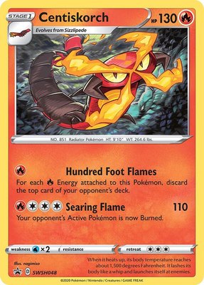 Centiskorch, Sword & Shield Promo Cards