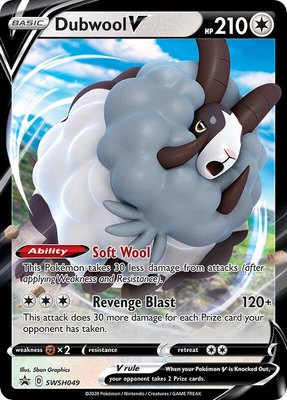 Dubwool V, Sword & Shield Promo Cards