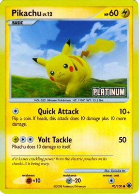 Pikachu [Platinum], Burger King Promos