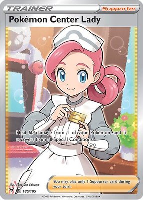 Pokemon Center Lady (Full Art), Vivid Voltage