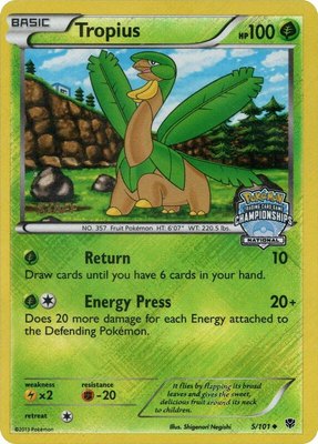 Tropius (National Championships) [Staff], League & Championship Cards
