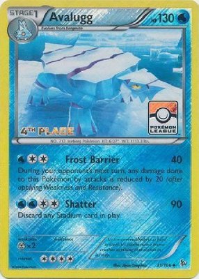 Avalugg (Pokemon League) [4th Place], League & Championship Cards