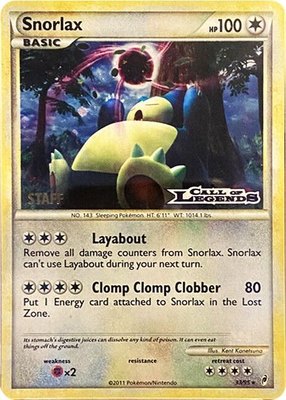 Snorlax (Prerelease) [Staff], Nintendo Promos