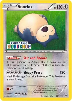 Snorlax (Build-a-Bear Workshop Exclusive), Miscellaneous Cards & Products