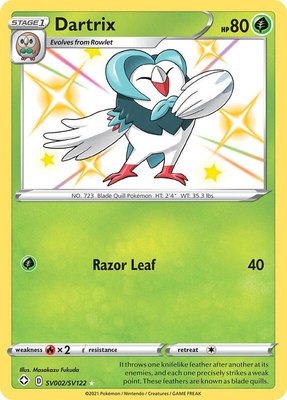 Dartrix, Shining Fates: Shiny Vault