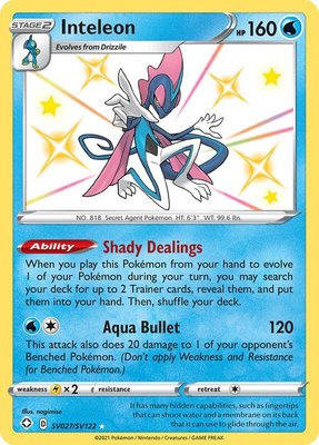 Inteleon, Shining Fates: Shiny Vault