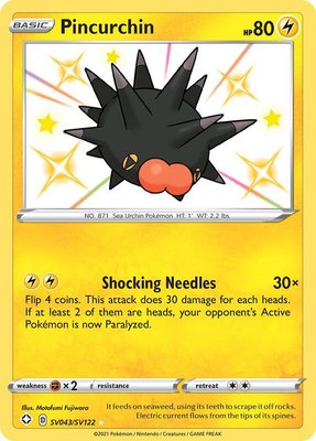 Pincurchin, Shining Fates: Shiny Vault