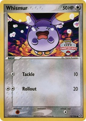 Whismur (City Championships), League & Championship Cards