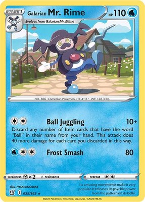 Galarian Mr. Rime, Battle Styles
