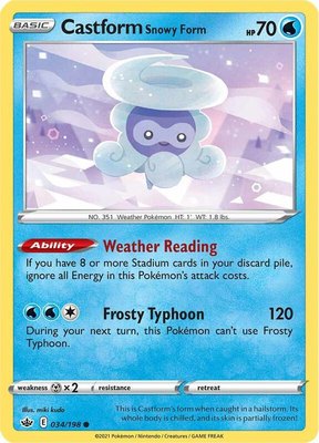 Castform Snowy Form, Chilling Reign