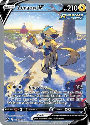 Zeraora V (Alternate Full Art), Chilling Reign